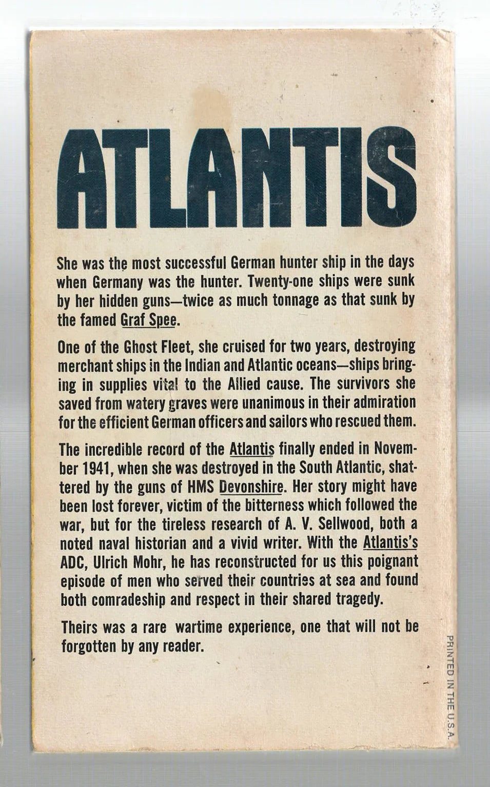 Sea Raider Atlantis Military Military History used Vintage World War 2 Books