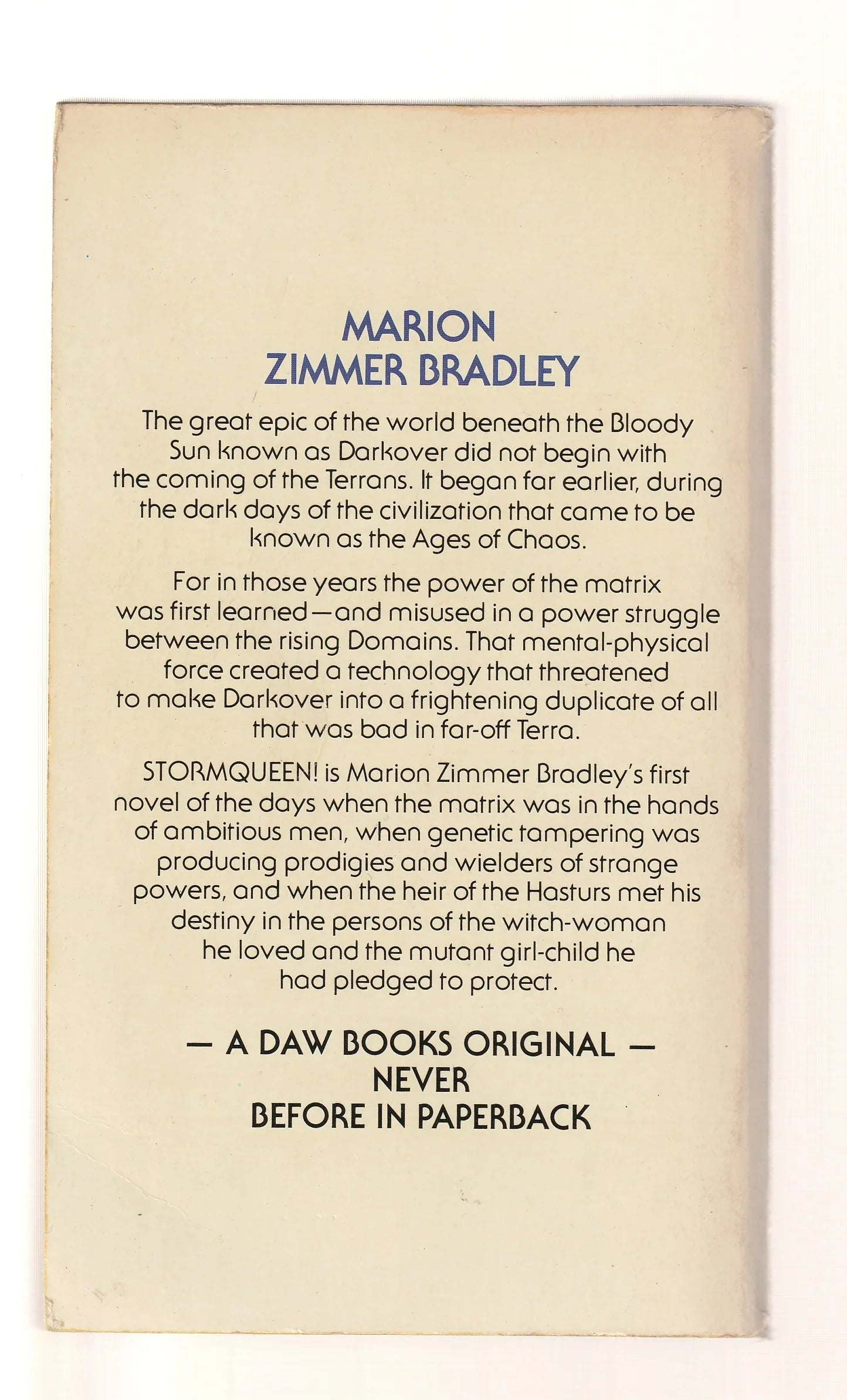Stormqueen! fantasy fiction High Fantasy novel Novels paperback Paranormal Romance science fiction Science Fiction Fantasy Speculative Fiction used Vintage Books