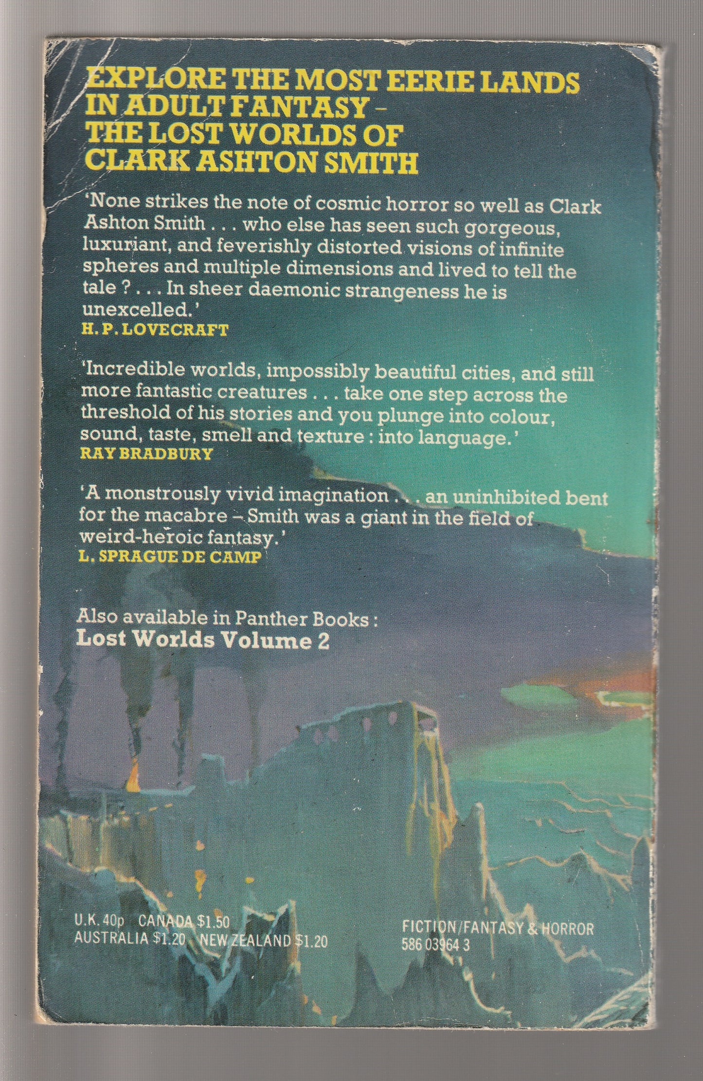 Lost Worlds Volume 1 anthology cosmic horror dark fantasy fantasy gothic-horror horror paperback paranormal fantasy paranormal horror pulp Pulp Fiction Pulp Novel sci-fi horror science fiction Short Stories Short Story Collection supernatural fantasy used Vintage vintage fantasy vintage horror vintage paperback weird weird fiction Books