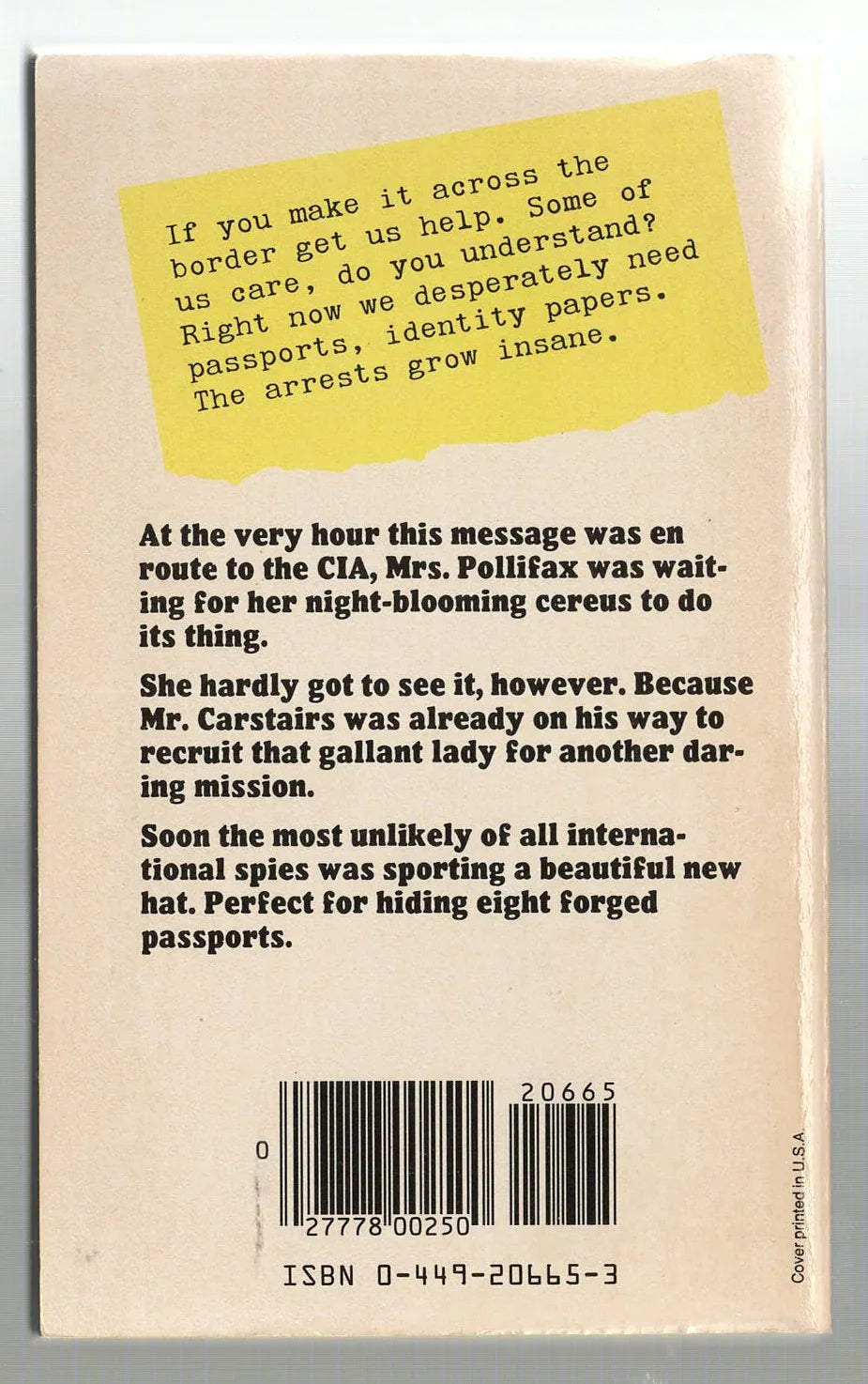 The Elusive Mrs. Pollifax Adventure Cozy Mystery Humor mystery thriller Suspense used Books