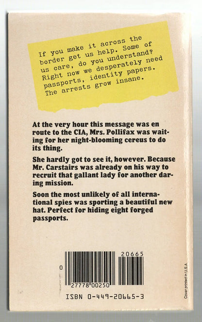 The Elusive Mrs. Pollifax Adventure Cozy Mystery Humor mystery thriller Suspense used Books
