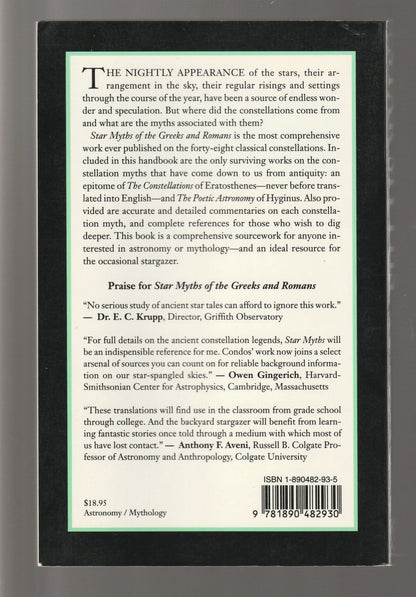 Star Myths Of The Greeks And Romans: A Sourcebook