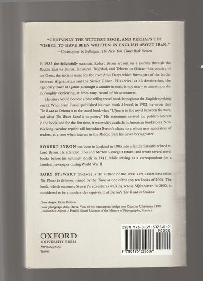 The Road To Oxiana Adventure asia History iran Memoir middle east Nonfiction paperback Travel travelouge used Books