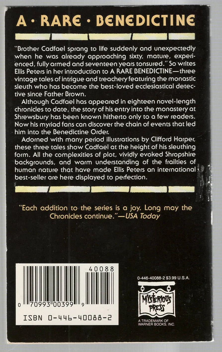A Rare Benedictine British Literature Detective Fiction historical fiction mystery Short Stories used Books