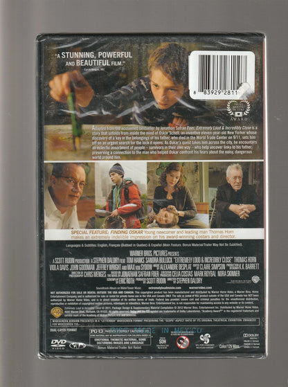 Extremely Loud incredibly Close Drama Family Friendly fiction Movies PG 13 Romance used dvd