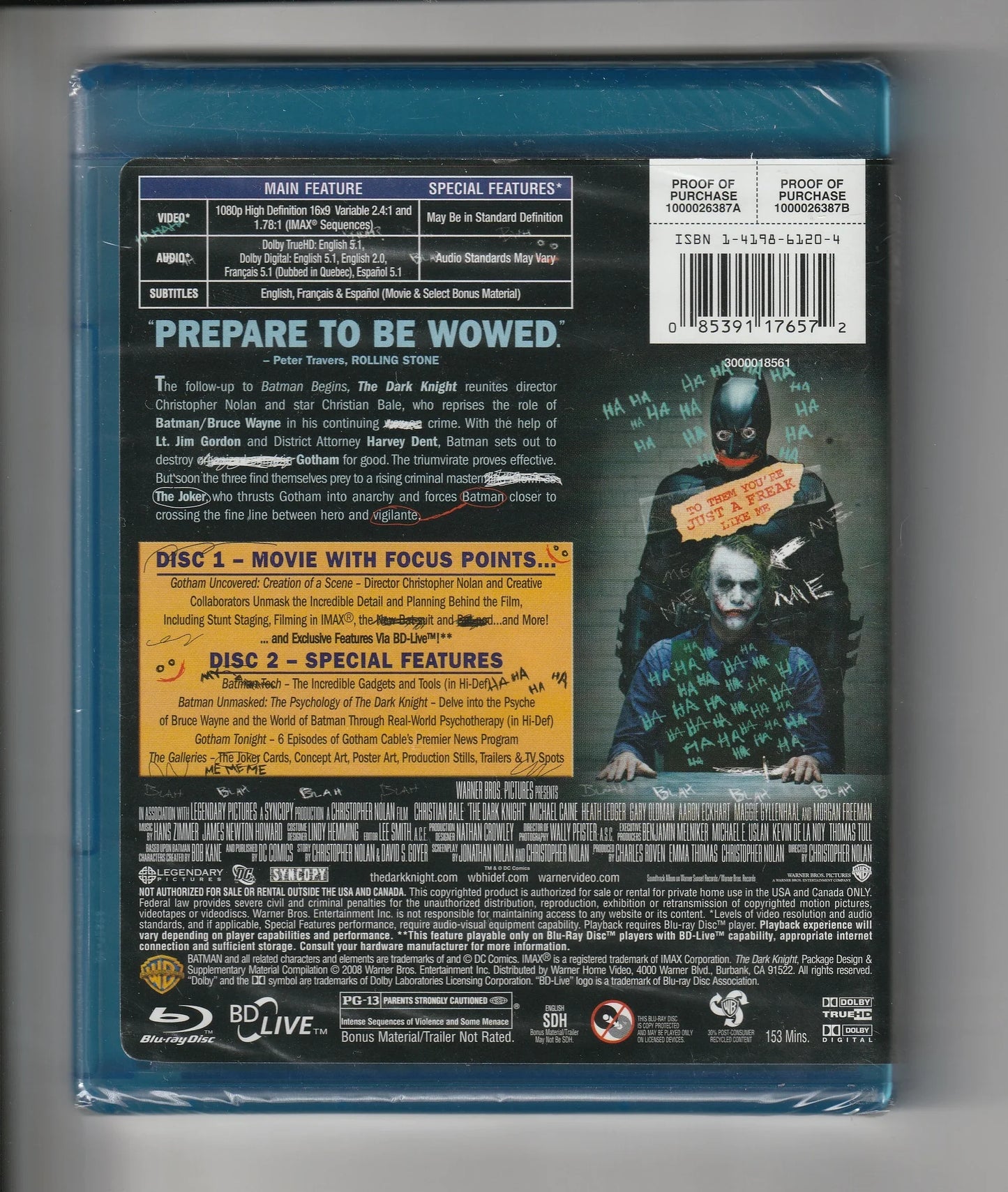The Dark Knight Action Action Thriller crime Crime Fiction Crime Thriller Drama Superhero thriller used Movie