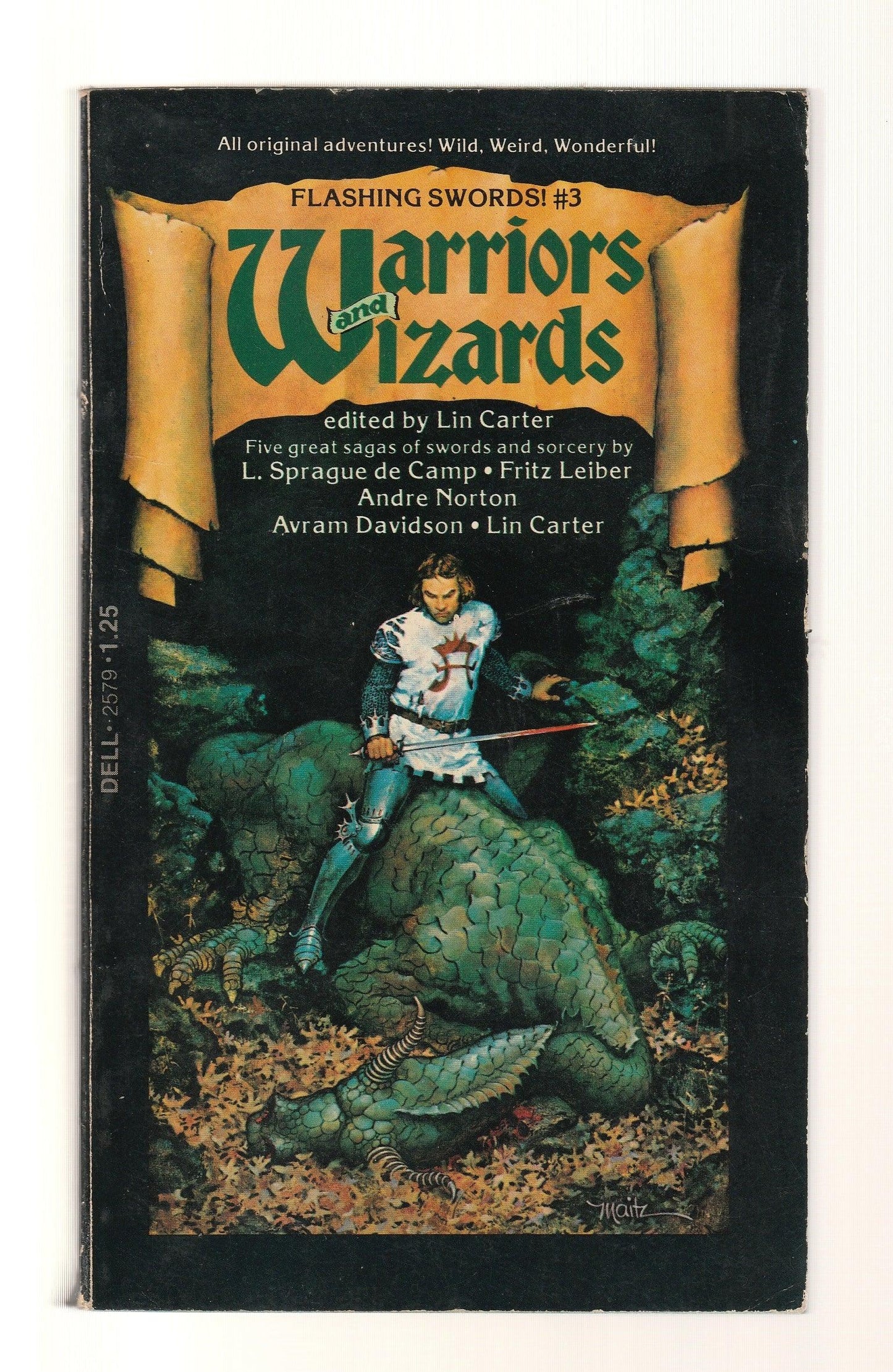 Warriors And Wizards anthology fantasy fiction paperback Science Fiction Fantasy Short Stories Short Story Collection Sword and sorcery used Books