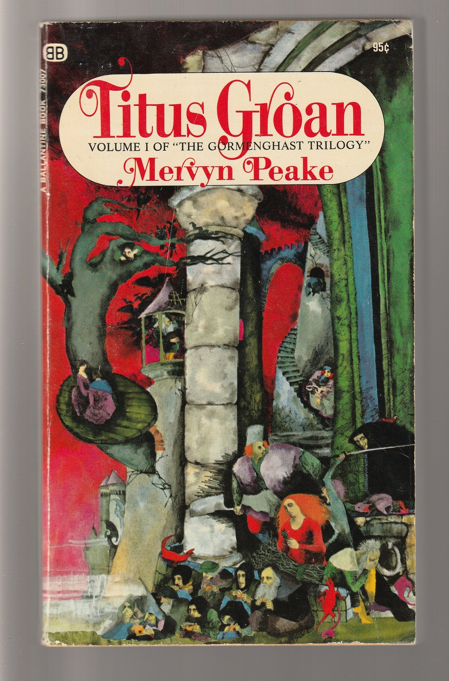The Gormenghast Trilogy dark fantasy Epic Fantasy fantasy Gothic gothic-horror horror paperback paranormal fantasy Science Fiction Fantasy supernatural fantasy used Vintage vintage fantasy vintage horror vintage paperback Books