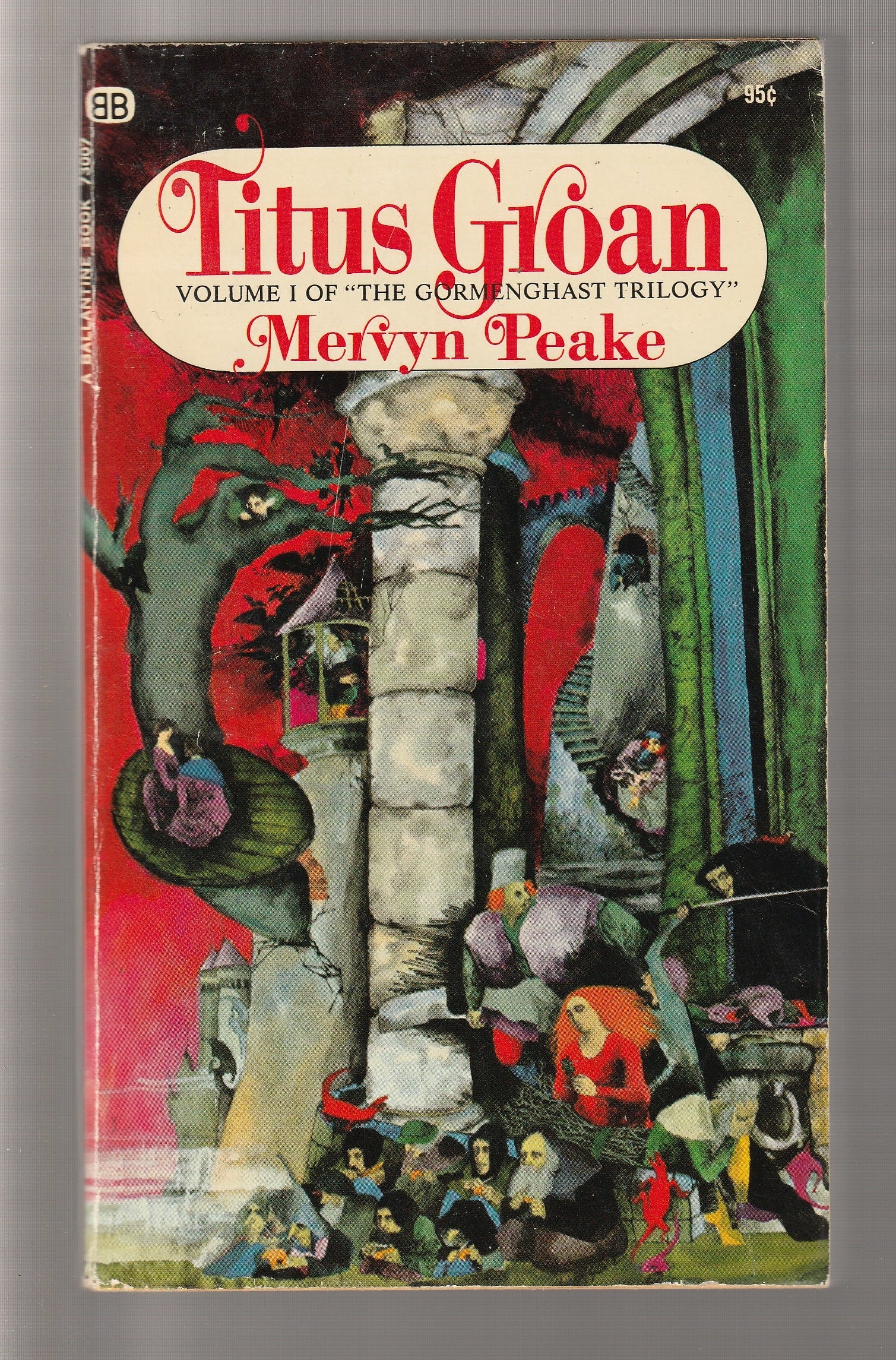 The Gormenghast Trilogy dark fantasy Epic Fantasy fantasy Gothic gothic-horror horror paperback paranormal fantasy Science Fiction Fantasy supernatural fantasy used Vintage vintage fantasy vintage horror vintage paperback Books