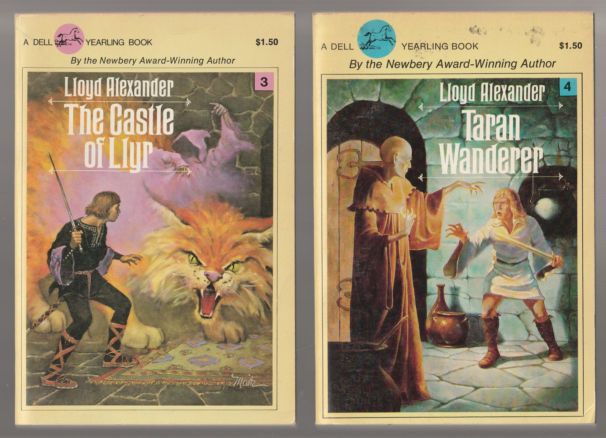The Chronicles Of Prydain books 1 through 5 Adventure Children children's classic children's literature Epic Fantasy fantasy High Fantasy kids middle grade paperback Science Fiction Fantasy used Vintage vintage fantasy vintage paperback Young Adult Books