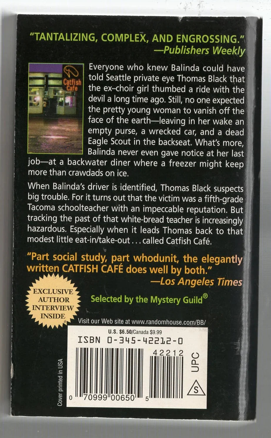 Catfish Cafe Detective Fiction mystery Seattle used Books