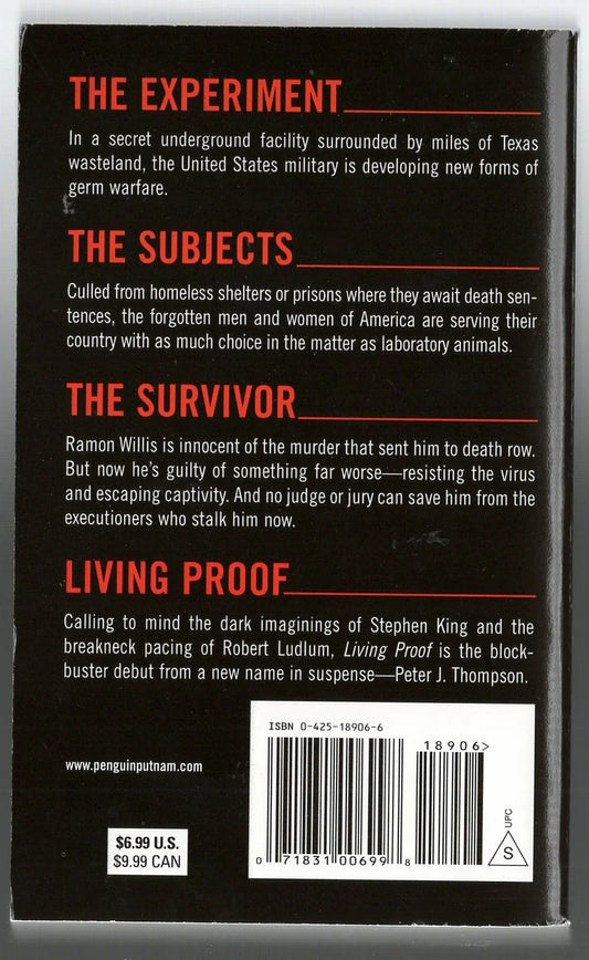 Living Proof Action Thriller Crime Fiction Crime Thriller mystery thriller thriller used Books