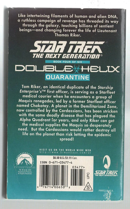 Quarantine media tie-in science fiction Science Fiction Fantasy Space Space Opera Star Trek used Books