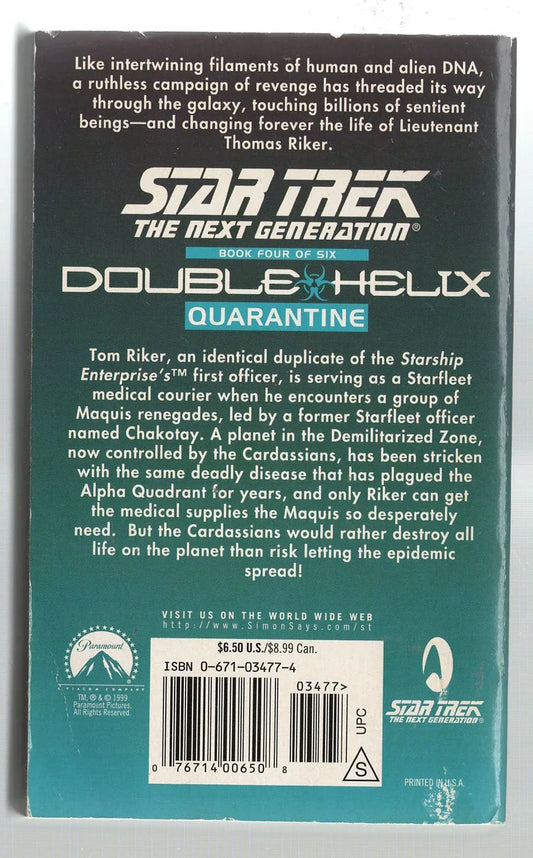 Quarantine media tie-in science fiction Science Fiction Fantasy Space Space Opera Star Trek used Books