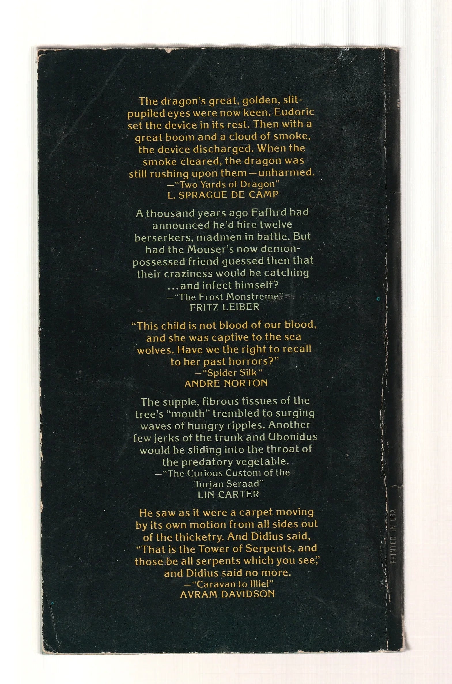 Warriors And Wizards anthology fantasy fiction paperback Science Fiction Fantasy Short Stories Short Story Collection Sword and sorcery used Books