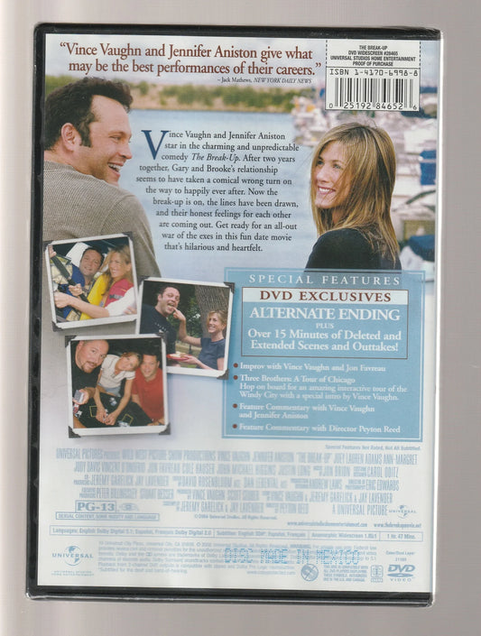 The Break-Up Comedy Drama Romance Romantic Comedy used Movie