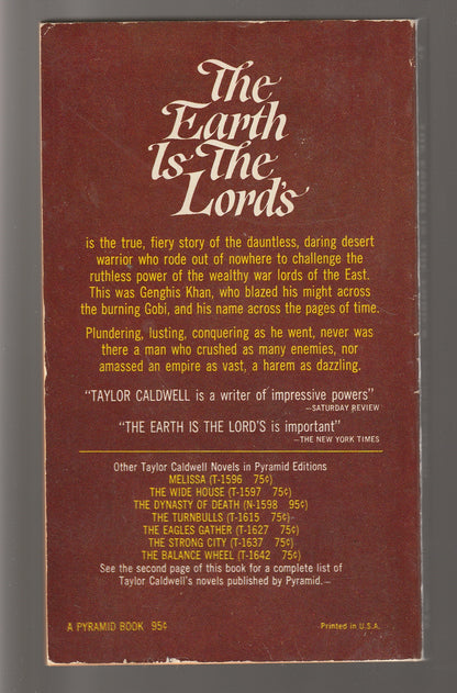 The Earth Is The Lord British Literature Classic classic fiction classic literature Classics historical Historical Drama historical fiction paperback used Vintage vintage paperback Books