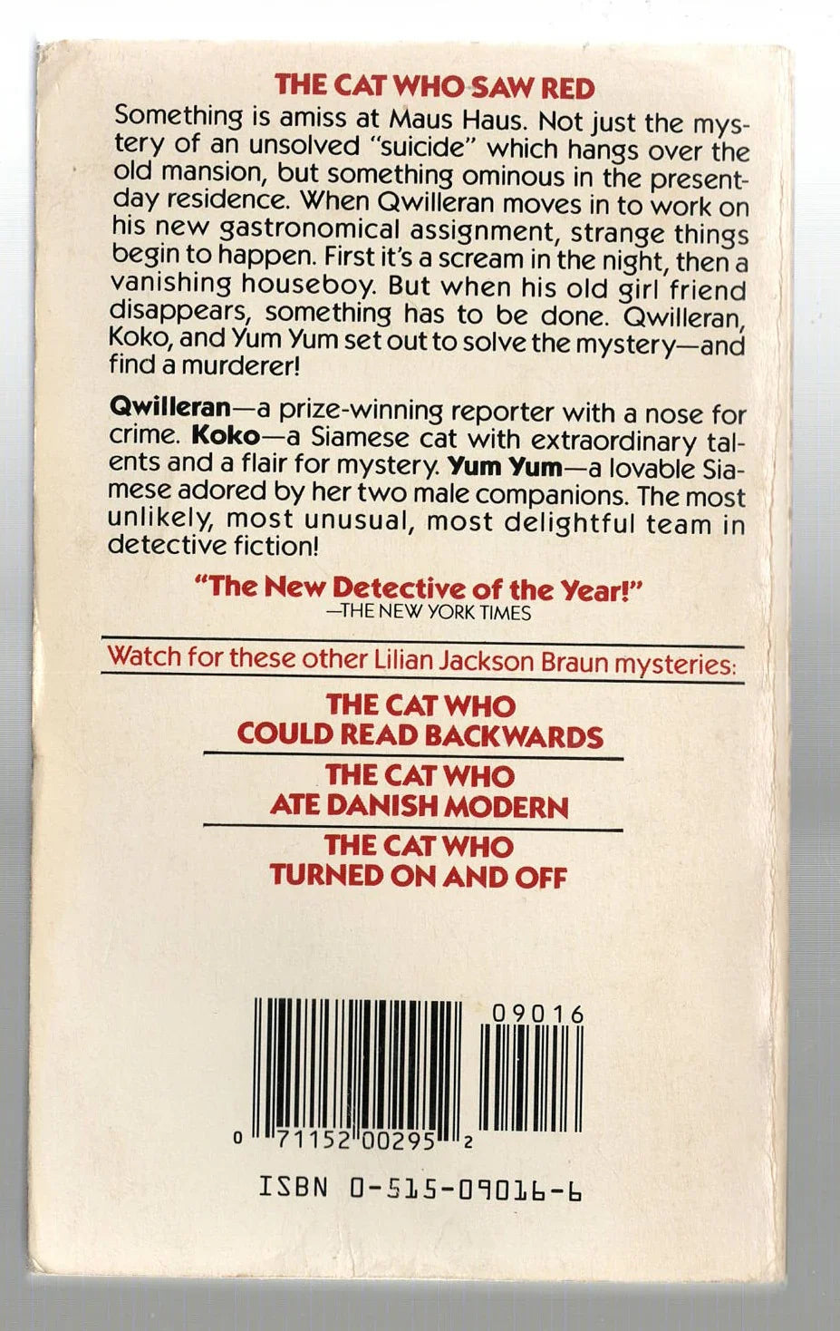 The Cat Who Saw Red - Hasberts