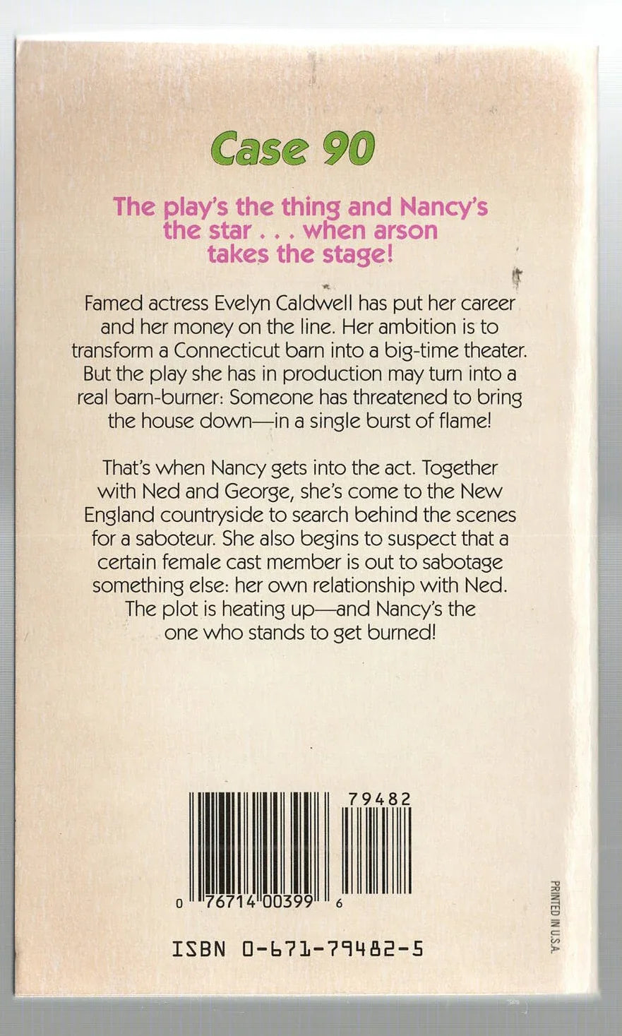 Stage Fright mystery used Young Adult Books