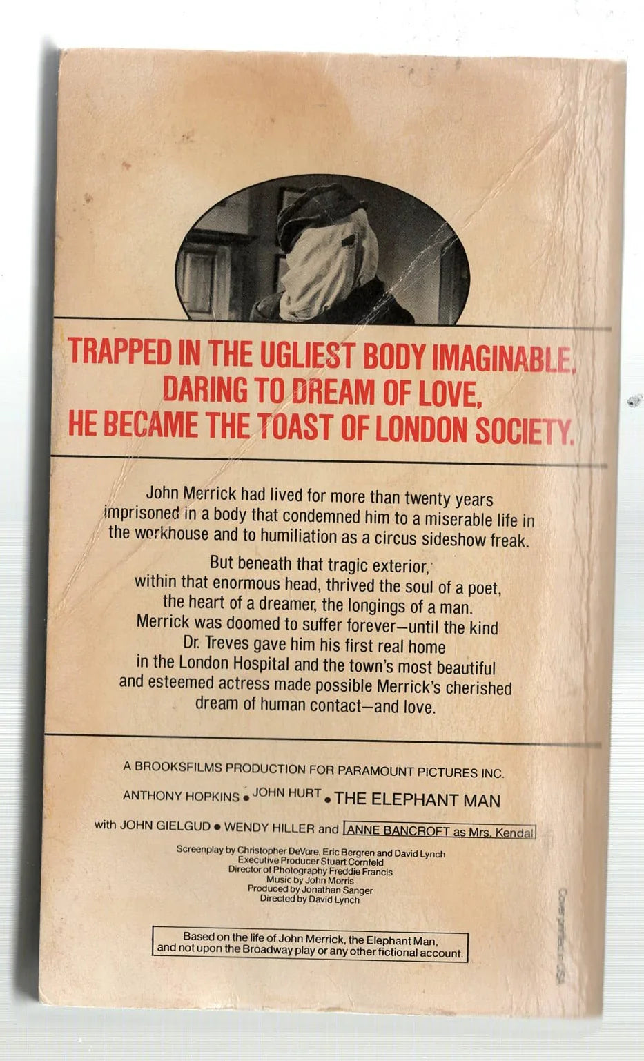 The Elephant Man biography Classic Drama historical horror Literature Nonfiction used Vintage Books