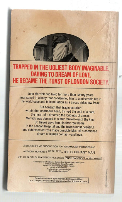 The Elephant Man biography Classic Drama historical horror Literature Nonfiction used Vintage Books