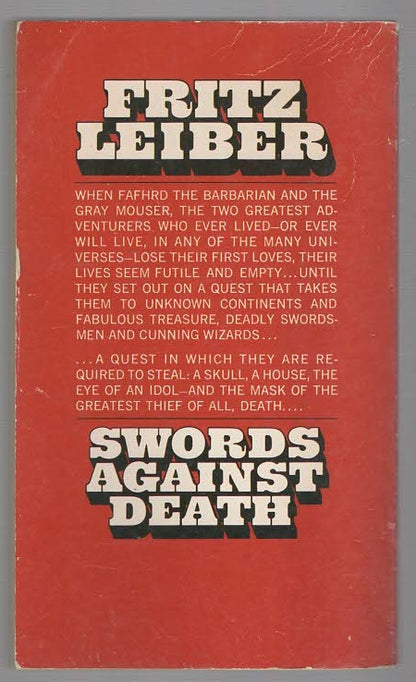 Swords Against Death Action Adventure fantasy Books
