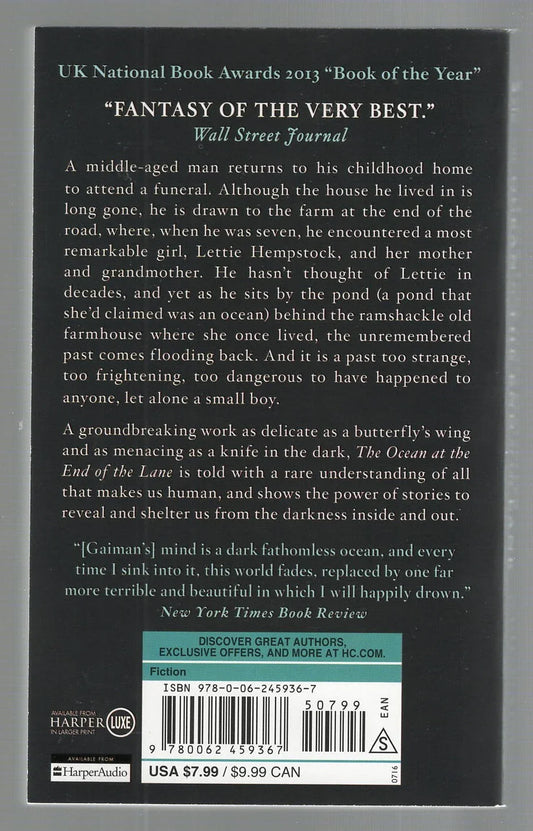 The Ocean At The End Of The Lane fantasy horror paperback Paranormal Sci-Fi science fiction Science Fiction Fantasy used Young Adult Books