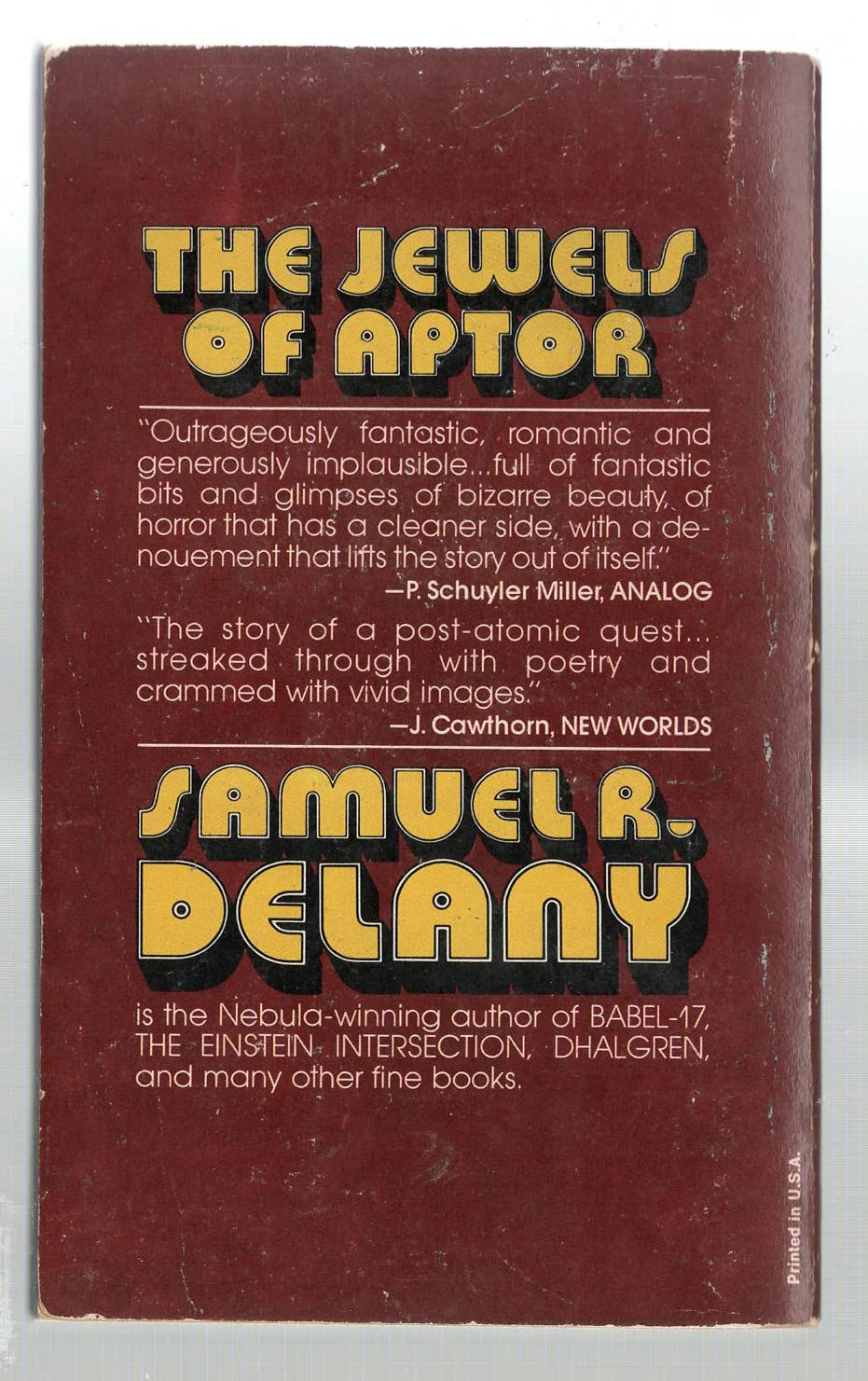The Jewels of Aptor Adventure fantasy Post Apocalyptic science fiction Science Fiction Fantasy used Vintage