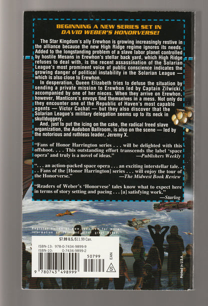 Crown Of Slaves Adventure Military Fiction Military Science Fiction paperback Sci-Fi science fiction Science Fiction Fantasy Space Opera space sci-fi Speculative Fiction used Books