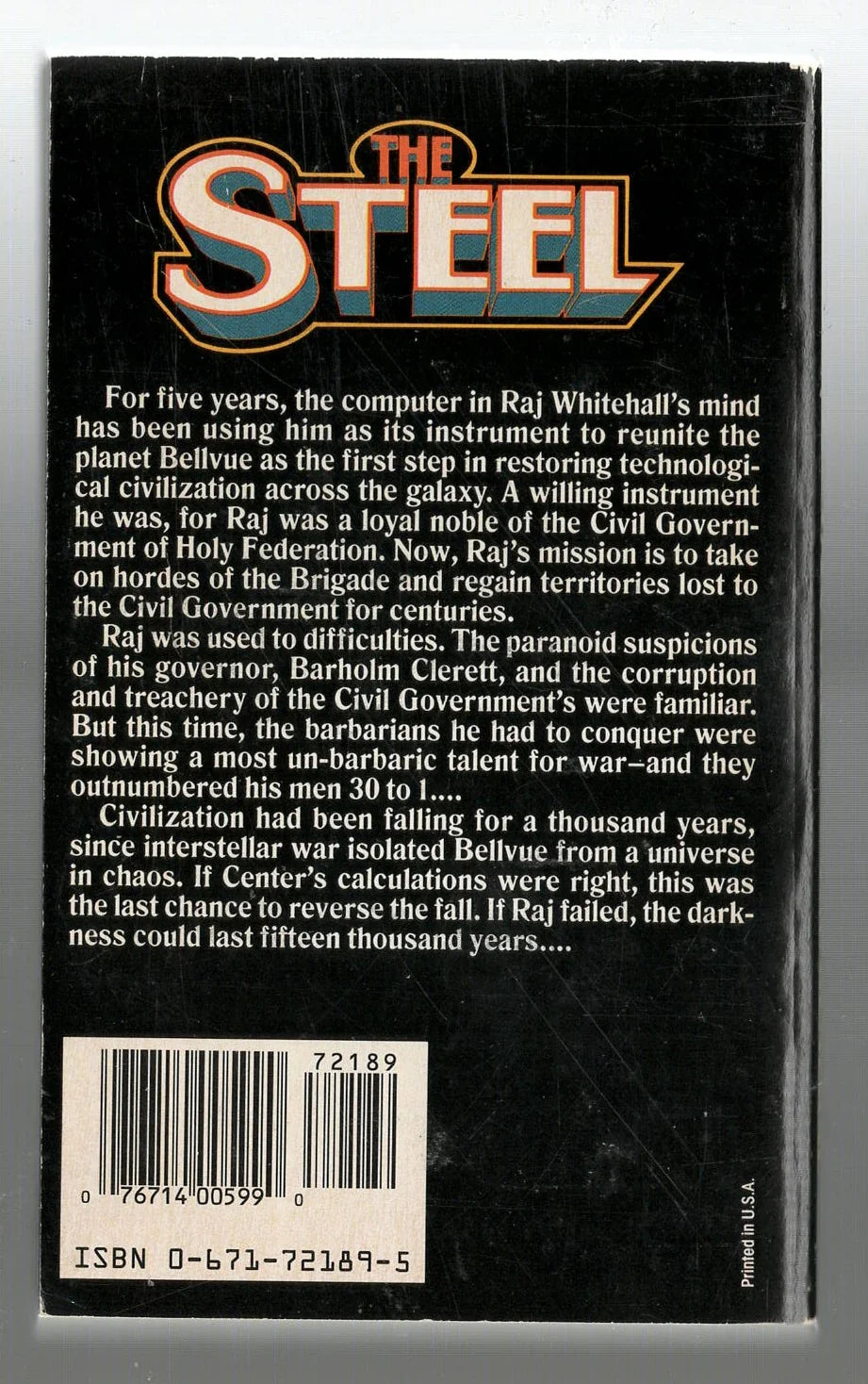 The Steel Adventure Military Fiction Military Science Fiction science fiction used War Books