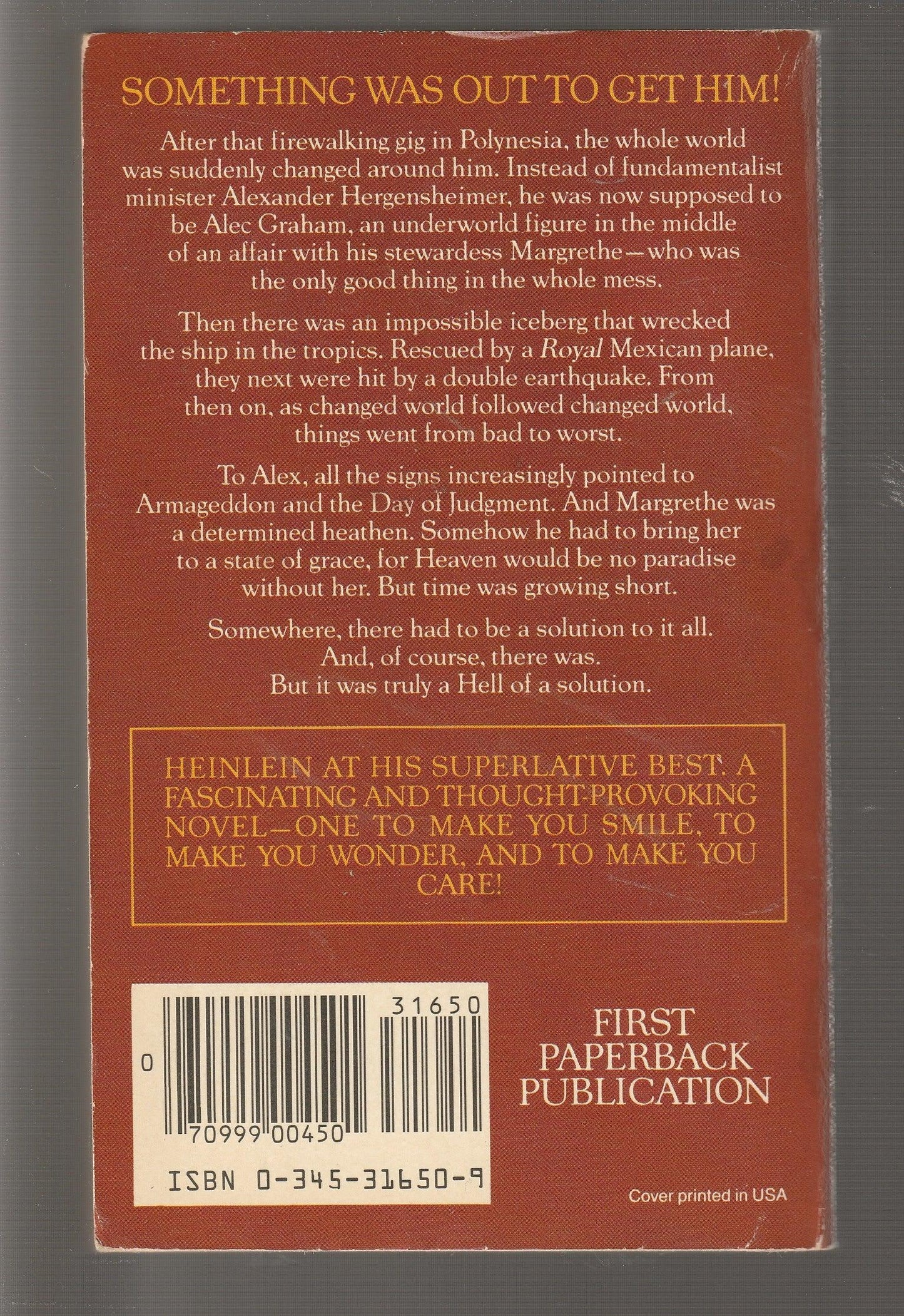Job: A Comedy Of Justice Classic Science Fiction Humor paperback Religion Religious Fiction science fiction Science Fiction Fantasy Speculative Fiction used Books