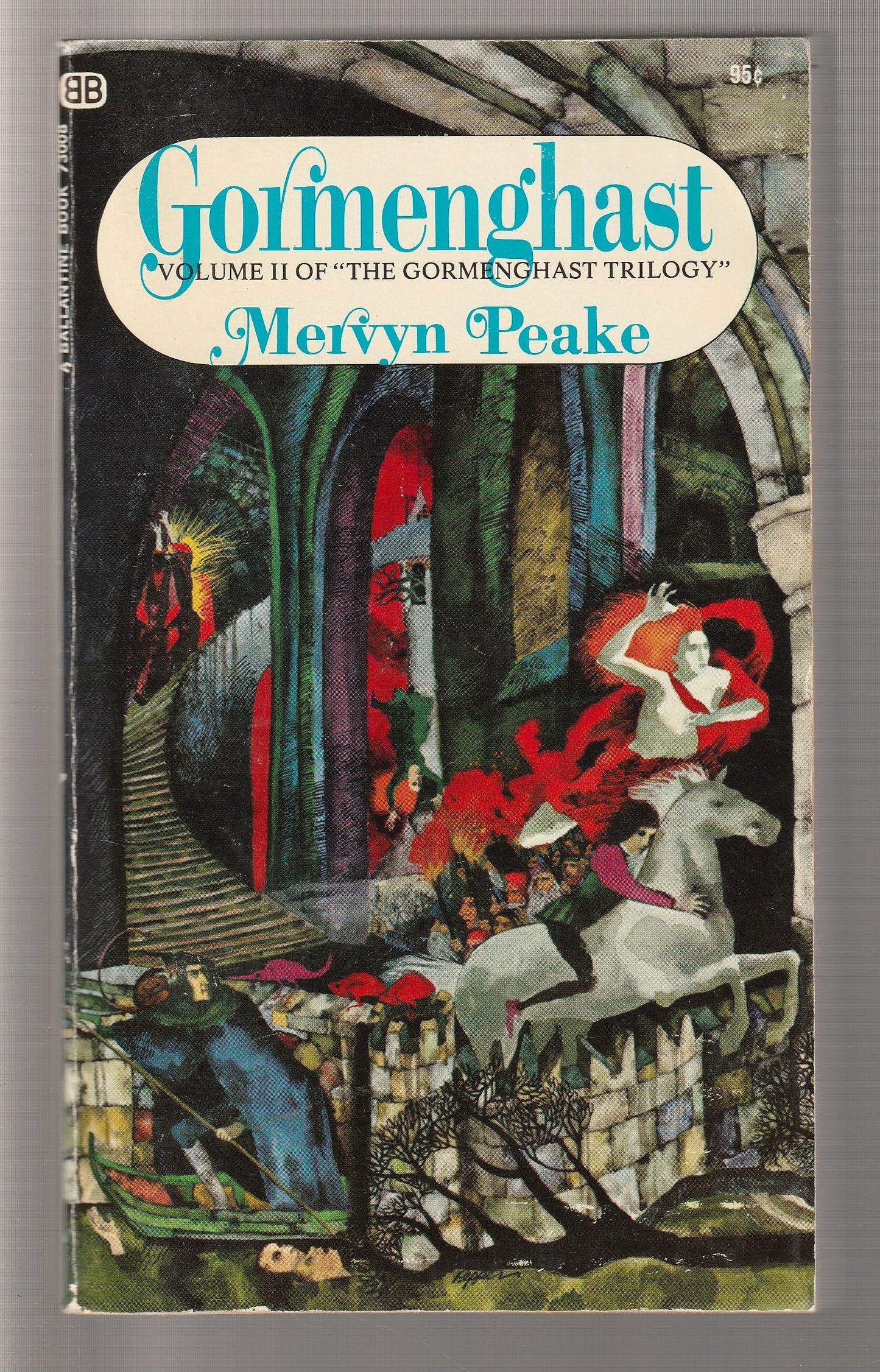 The Gormenghast Trilogy dark fantasy Epic Fantasy fantasy Gothic gothic-horror horror paperback paranormal fantasy Science Fiction Fantasy supernatural fantasy used Vintage vintage fantasy vintage horror vintage paperback Books