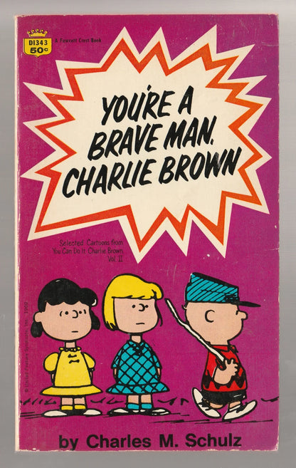 You're a Brave Man, Charlie Brown Children Comic Book Comic Strip Graphic Novels Humor used Vintage Books