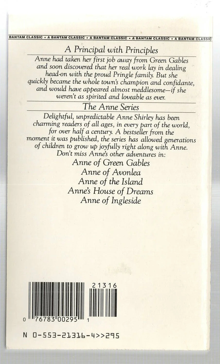 Anne of Windy Poplars Classic historical fiction Romance used Young Adult Books