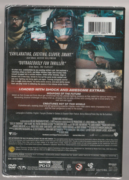 Edge of Tomorrow Action Action Thriller dvd Military Fiction Military Science Fiction Movies science fiction used Movie