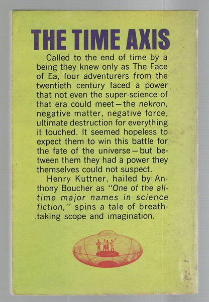 The Time Axis Action Adventure Artificial Intelligence Classic Science Fiction paperback Pulp Fiction Pulp Novel Sci-Fi Sci-Fi Mystery science fiction Science Fiction Fantasy Speculative Fiction Time Travel used Vintage Books
