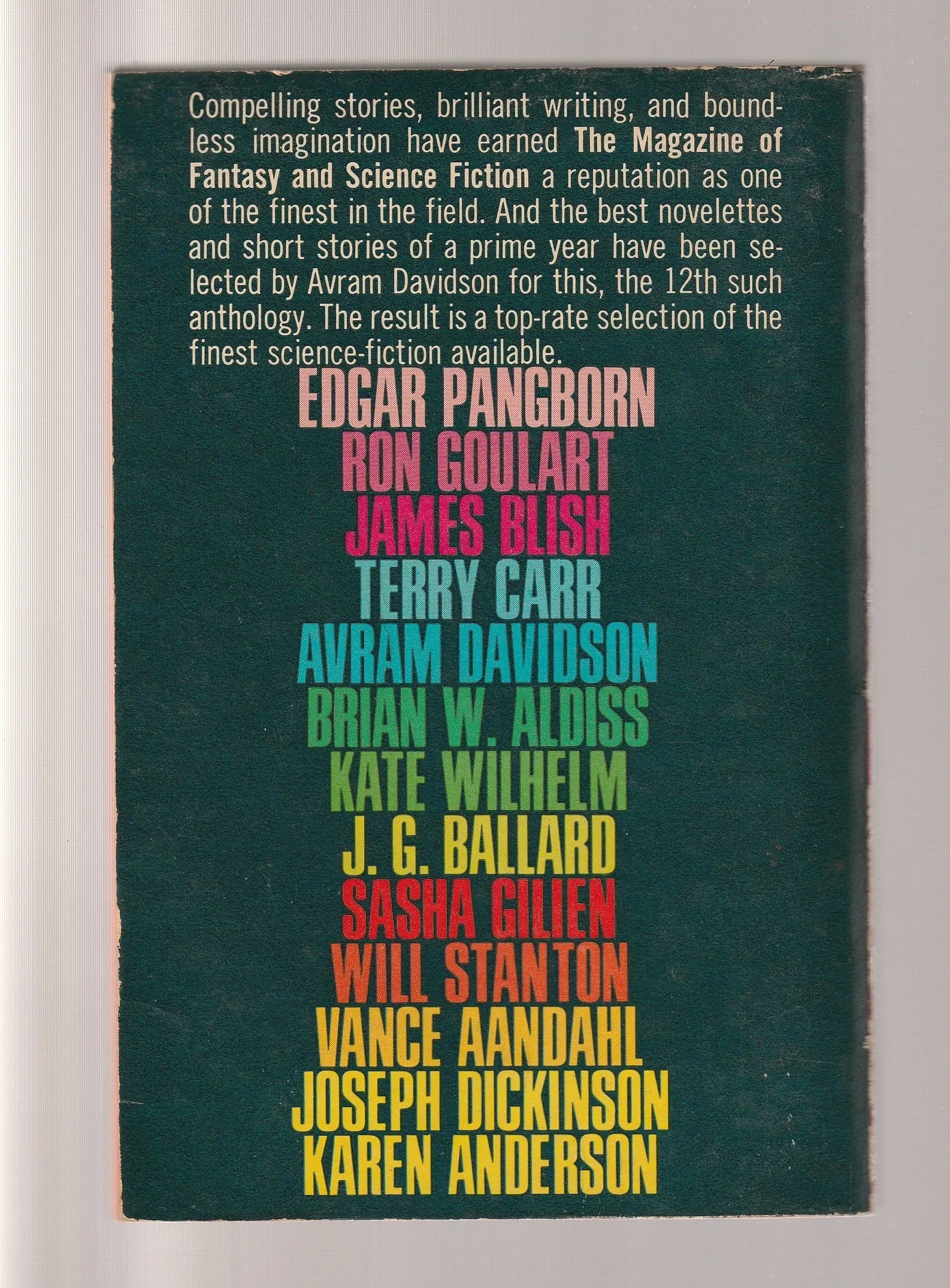 The Best From Fantasy And Science Fiction anthology Classic Science Fiction Collections paperback Sci-Fi Sci-Fi Mystery science fiction Science Fiction Fantasy Short Stories Short Story Collection used Vintage Books