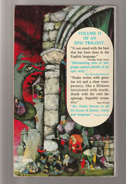 The Gormenghast Trilogy dark fantasy Epic Fantasy fantasy Gothic gothic-horror horror paperback paranormal fantasy Science Fiction Fantasy supernatural fantasy used Vintage vintage fantasy vintage horror vintage paperback Books