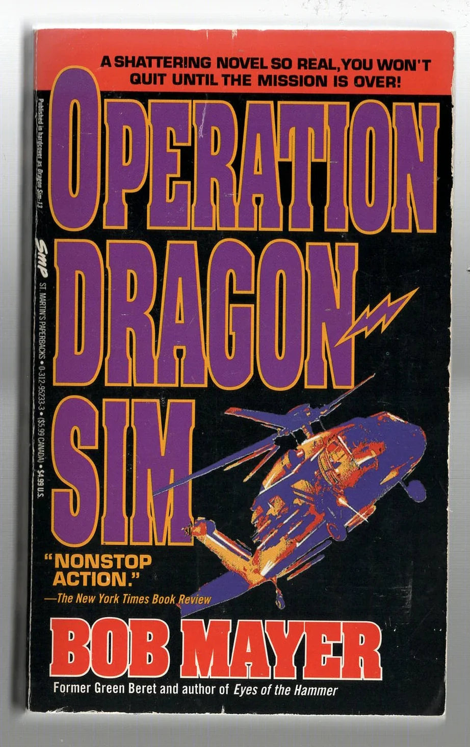 Operation Dragon-Sim Bob Mayer Action Adventure Military Fiction Suspense thriller used Books