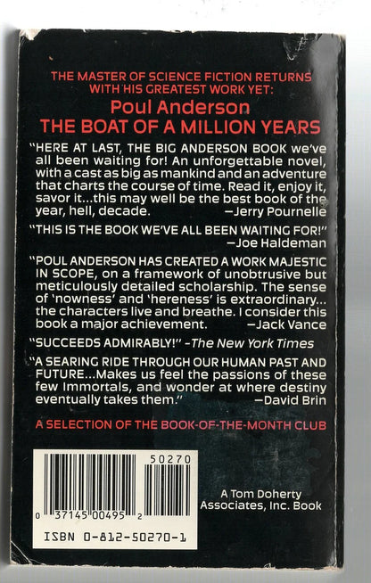 The Boat of a Million Years historical historical fiction science fiction Science Fiction Fantasy Space Space Opera used Books