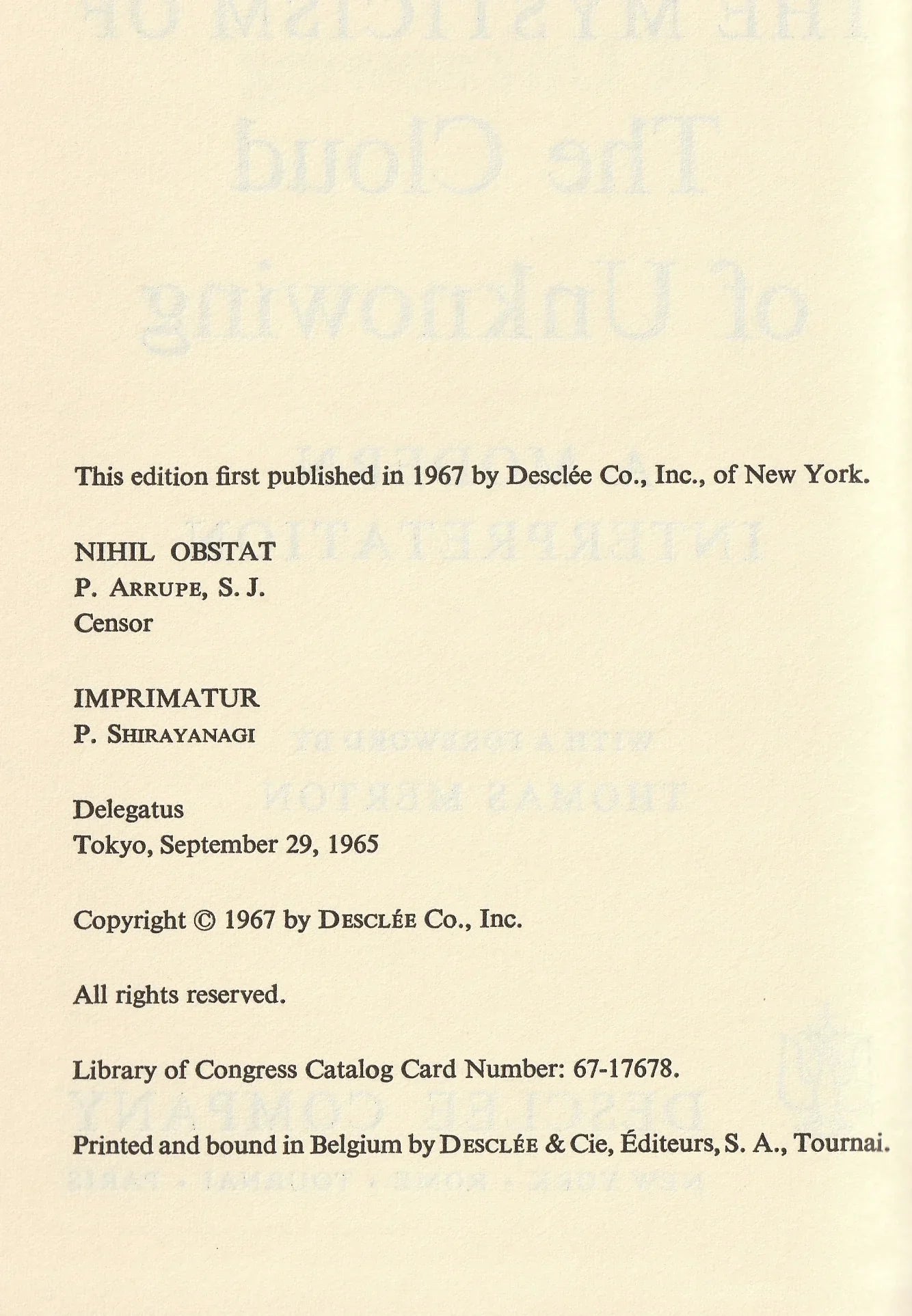 The Mysticism Of The Cloud Of Unknowing