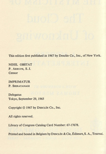 The Mysticism Of The Cloud Of Unknowing