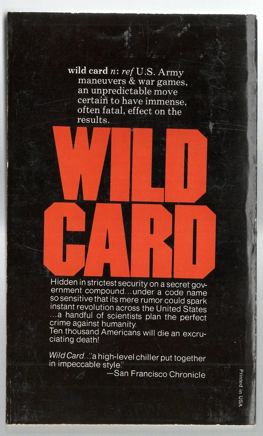 Wild Card Suspense thriller used Vintage Books