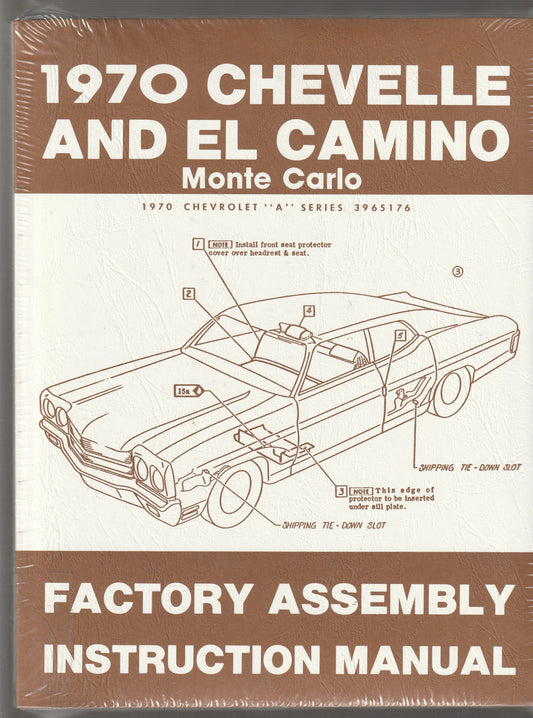 1970 Chevelle And El Camino Factory Assembly Instruction Manual