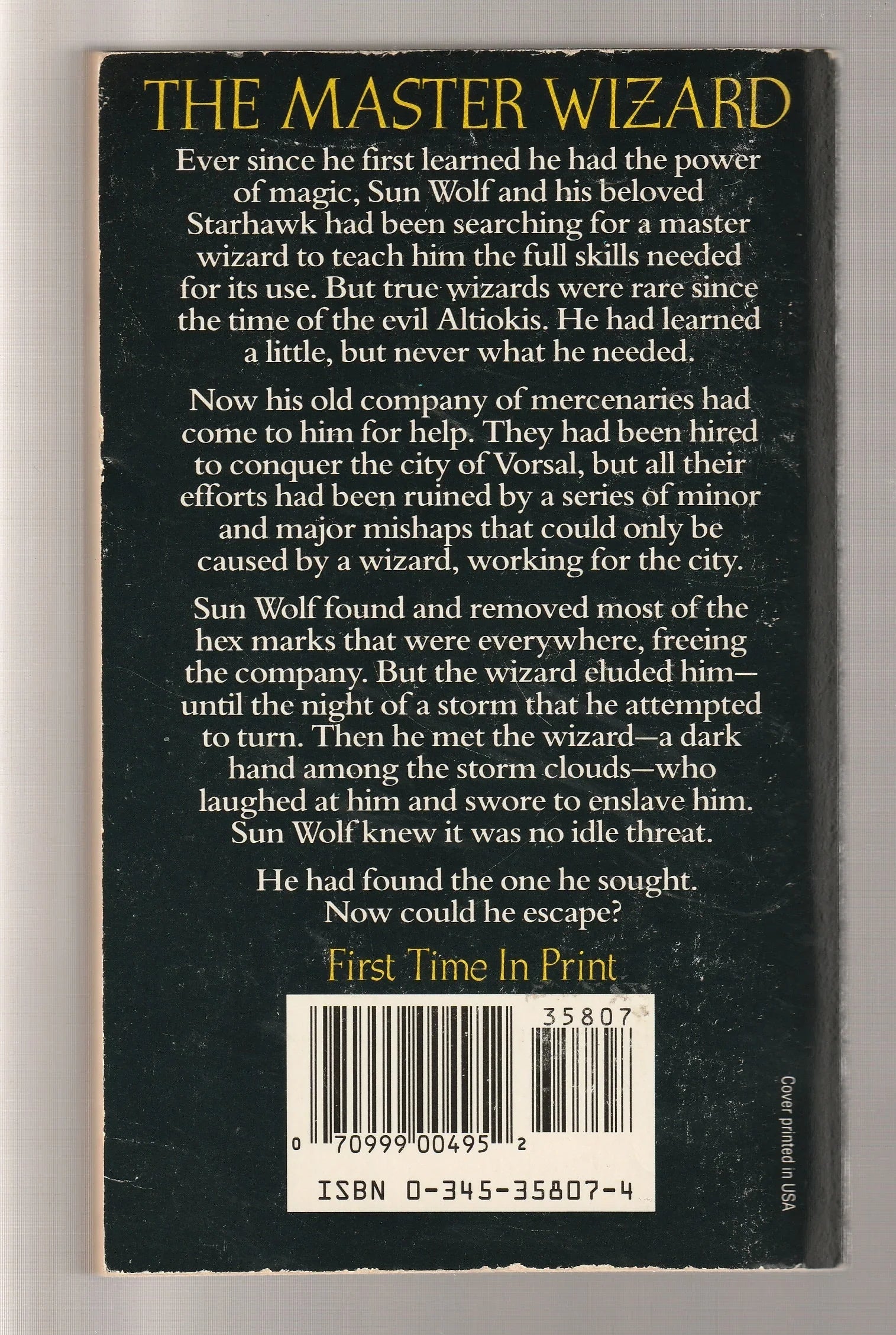 The Dark Hand Of Magic Epic Fantasy fantasy High Fantasy paperback Science Fiction Fantasy used Books