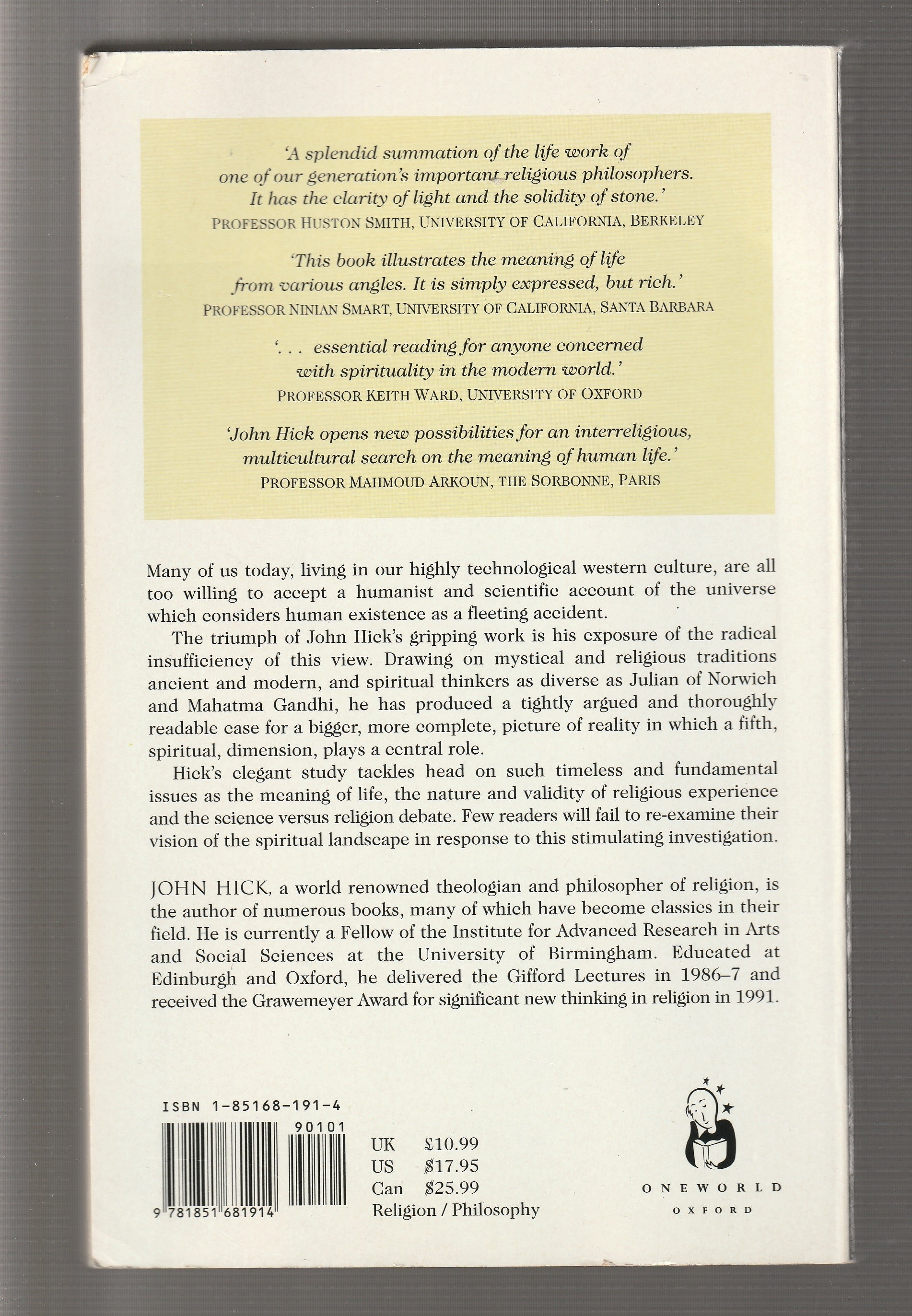 The Fifth Dimension Body Mind Spirit metaphysical metaphysics paperback Paranormal Philosophy Religion spiritual Spiritualism Spirituality theology used Books