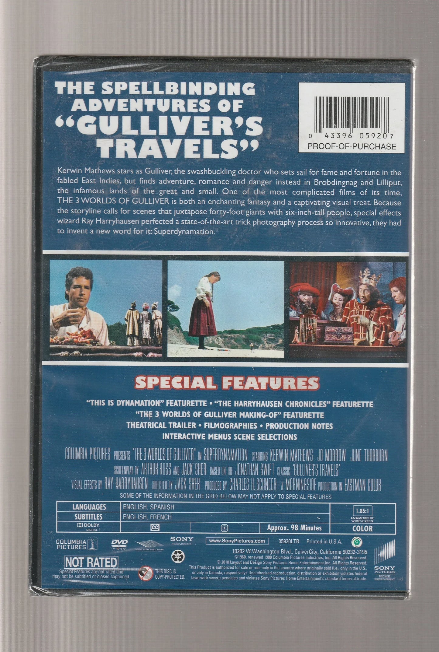 The 3 Worlds of Gulliver Adventure Epic Fantasy Family Family Friendly fantasy used Movie