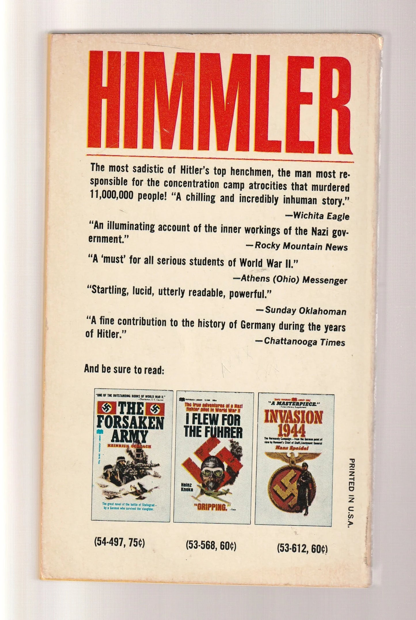 Himmler: The Sinister Career of Hitler's Gestapo Chief