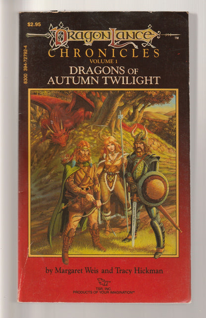 Dragon Lance Chronicles Trilogy Adventure Dragon Lance dragons Dungeons & Dragons Epic Fantasy fantasy High Fantasy pack paperback Science Fiction Fantasy series set used Vintage vintage fantasy vintage paperback Books
