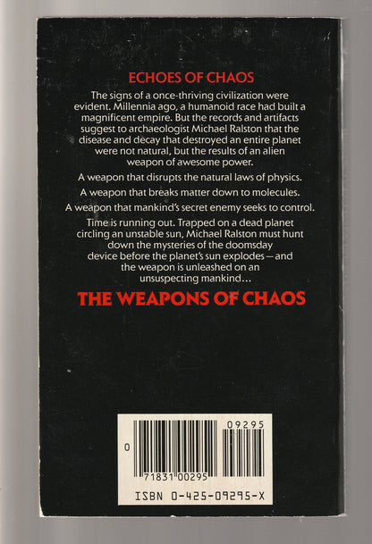 The Weapons Of Chaos Classic Science Fiction paperback Sci-Fi Sci-Fi Mystery science fiction Science Fiction Fantasy set space sci-fi Speculative Fiction used vintage science fiction Books